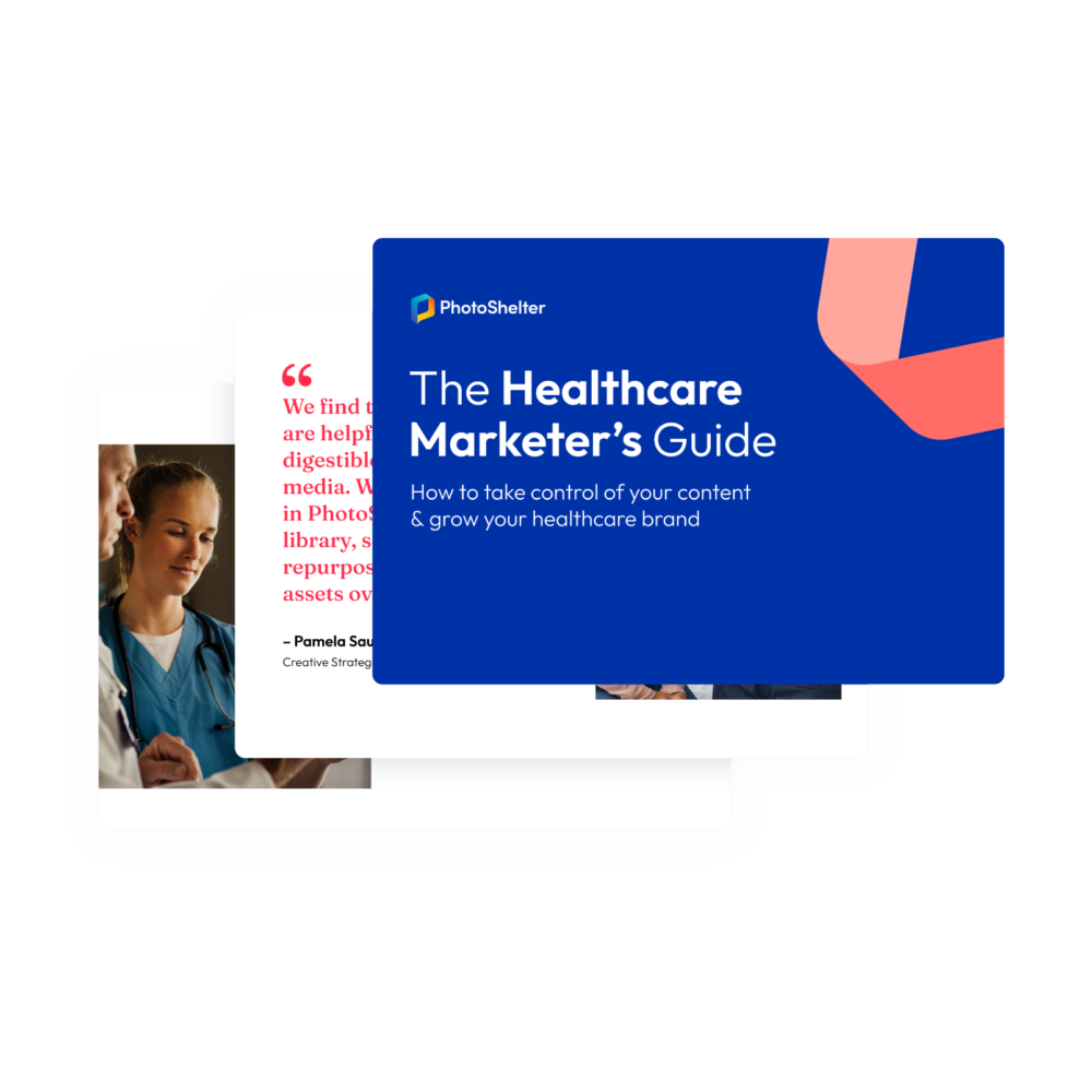 Visual of the Healthcare Marketer's Guide, showcasing strategies for effective content organization and distribution to engage and support patients.