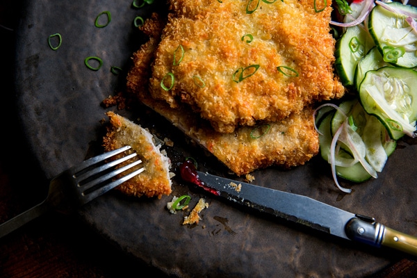 APPETITE Pork Schnitzel with Quick Pickled Cucumber and Fennel