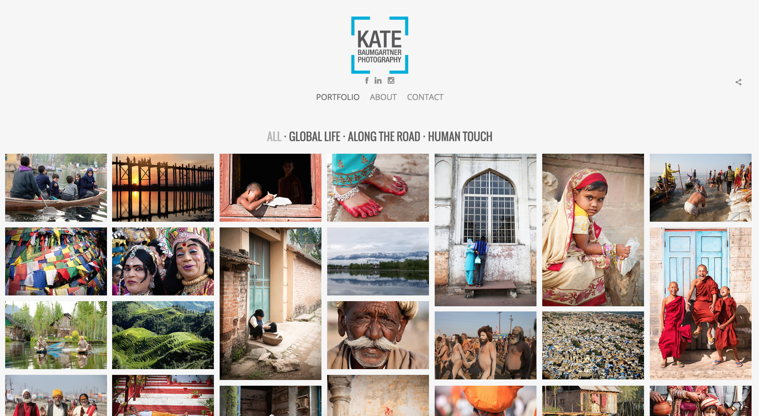 Kate's homepage – Shuffle template
