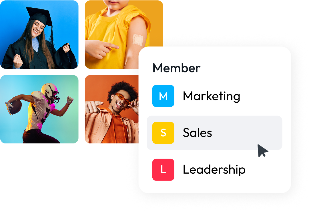 visual representation of separate teams feature in digital asset management