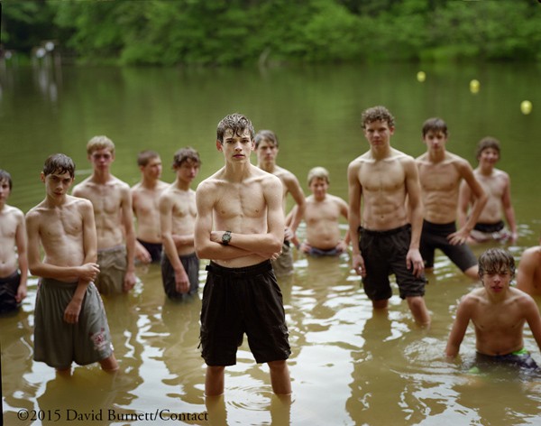 Campers at the swimming hole of Falling Creek Boys Camp. Tuxedo, North Carolina, July 7, 2007