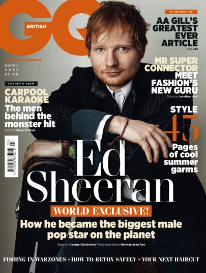 Ed Sheeran photographed by Norman Jean Roy for British GQ