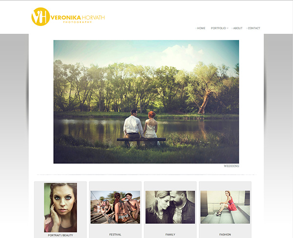 Veronika Horvath's Farah template homepage