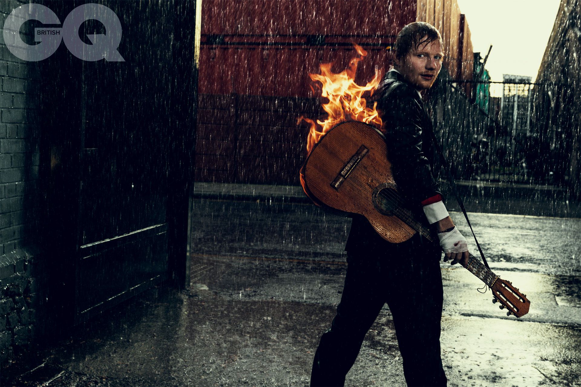 Ed Sheeran's guitar is on fire!
