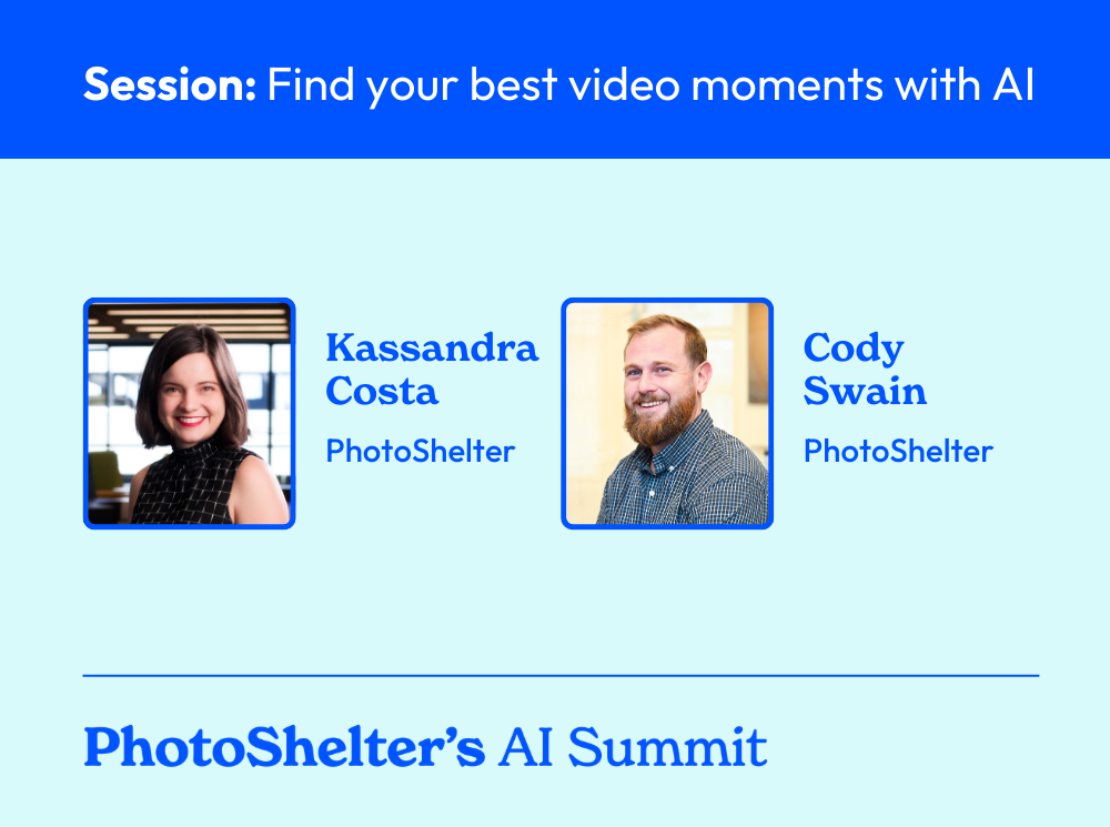 AI Summit session: finding your best video moments with AI featuring PhotoShelter speakers