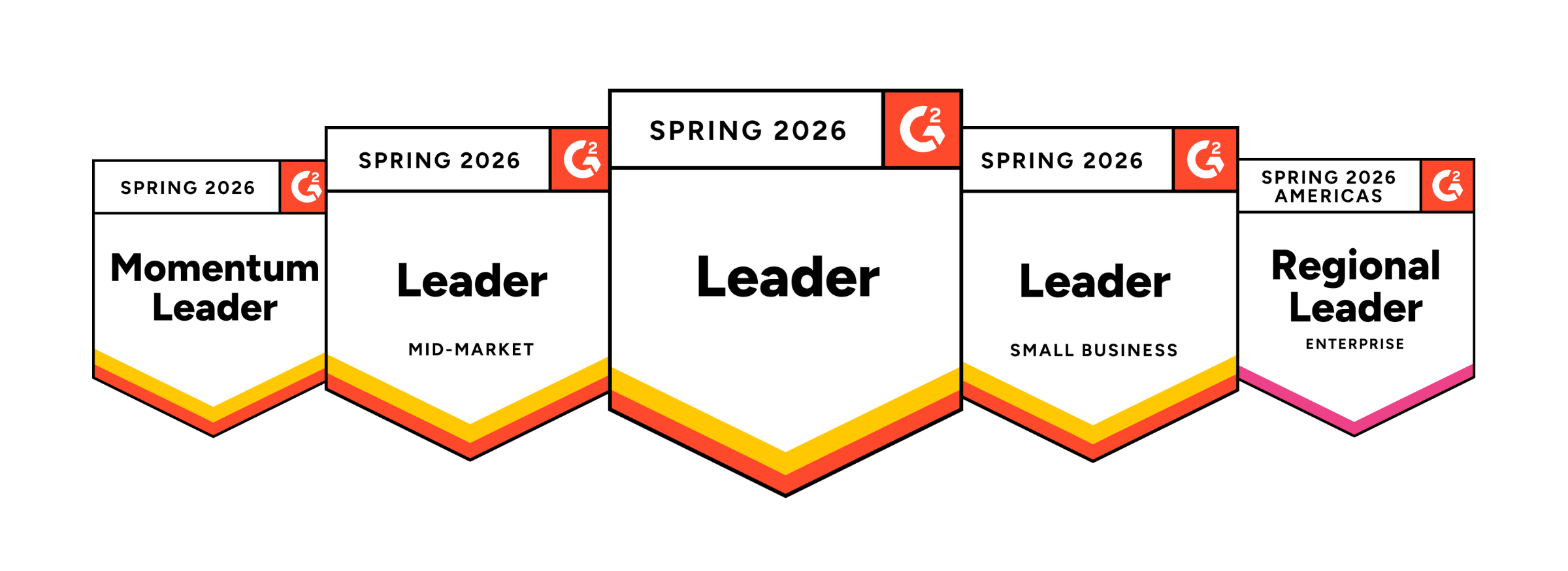 G2 Spring 2026 badges recognizing PhotoShelter as a leader across multiple categories and markets